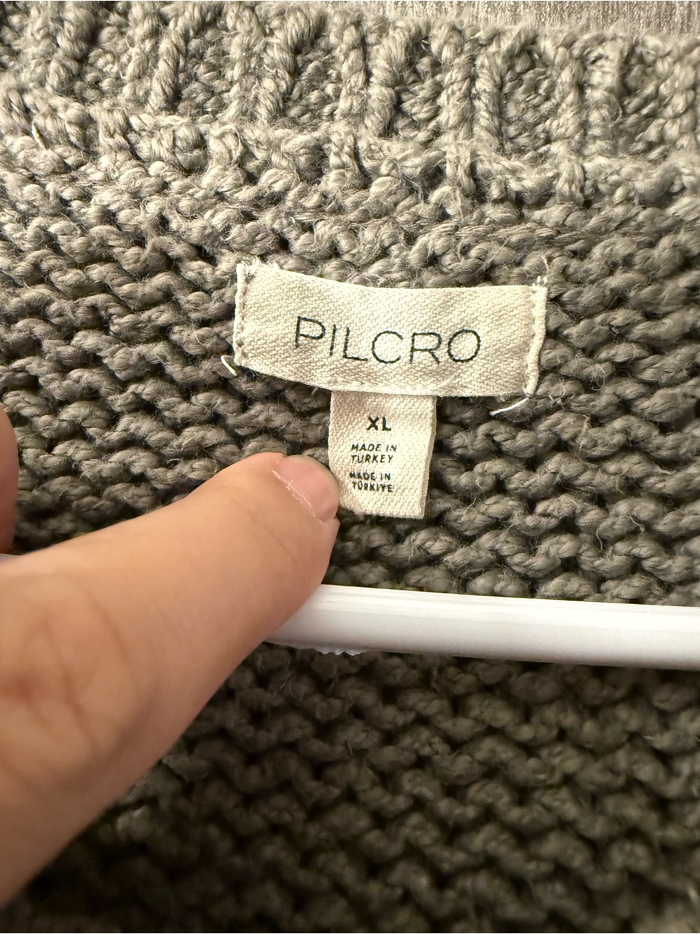 Pilcro Relaxed Crewneck Sweater in Taupe - Picture 3 of 11